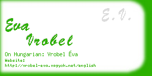 eva vrobel business card